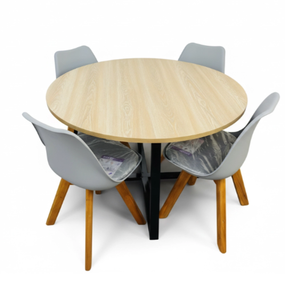 Quadro Round Table & Tulip Chair Combo Set